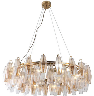 Introduzione del lampadario in vetro contemporaneo della villa