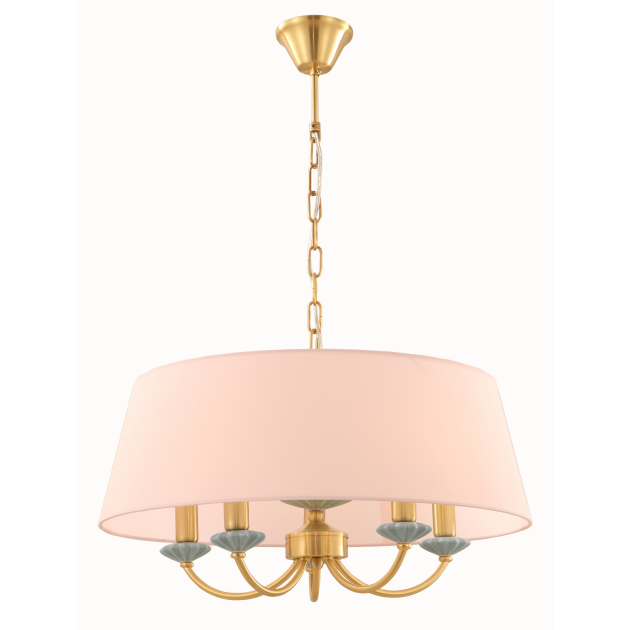 Lampadario a 5 teste di design a gabbia