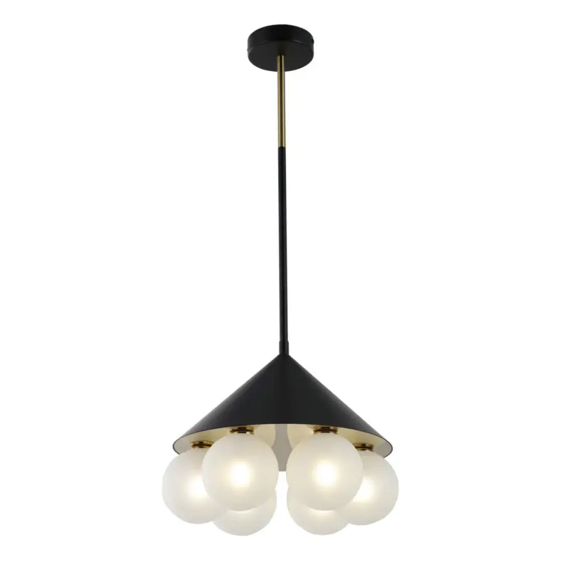 Lampada a sospensione geometrica minimalista a 6 luci