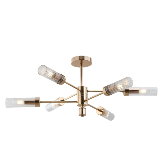 Luce a soffitto della camera da letto in oro a 6 fasi
