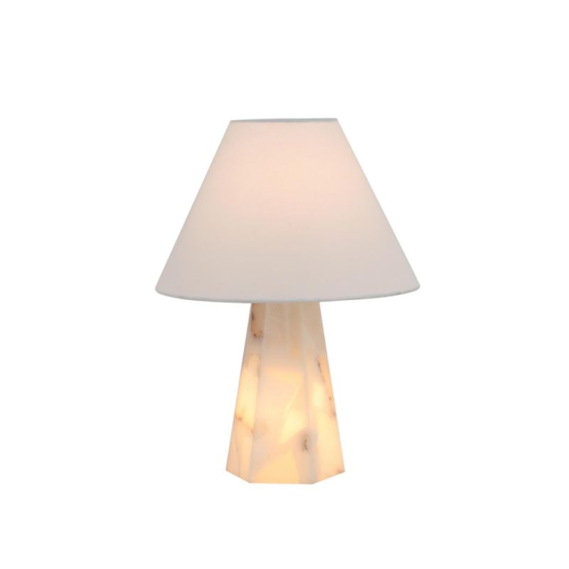 Lampada da tavolo in alabastro