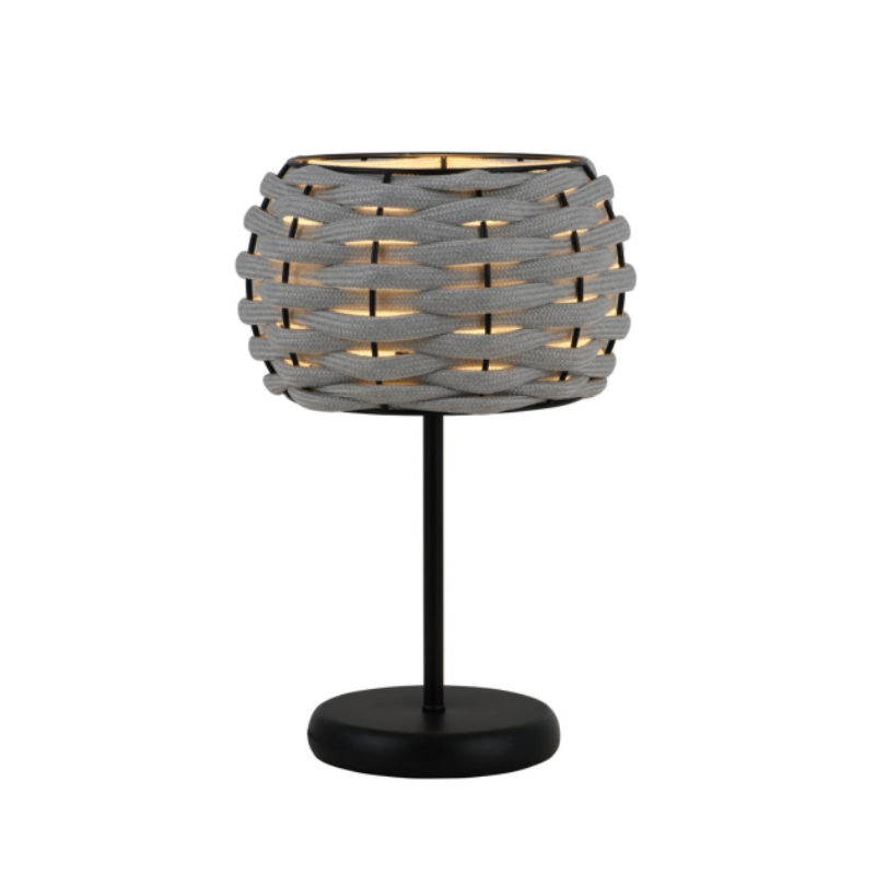 Lampada da tavolo a treccia