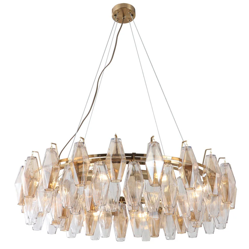 Lampadario in vetro villa contemporanea