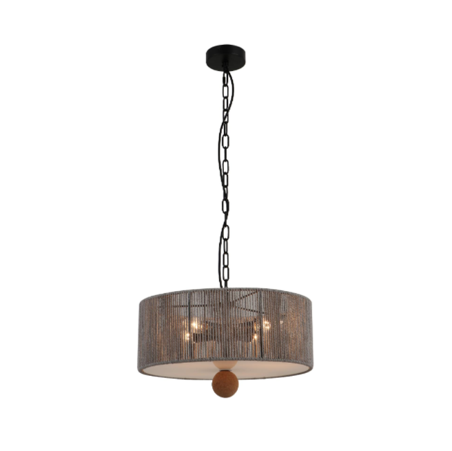 Lampada da soffitto a sospensione in legno di sughero