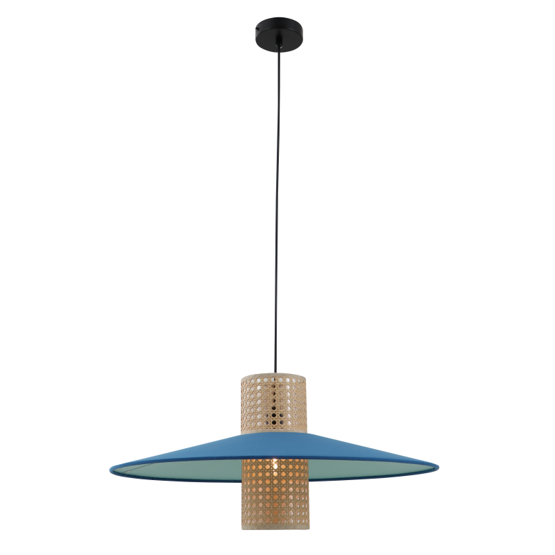 Luce a sospensione tessuta a forma di cappello
