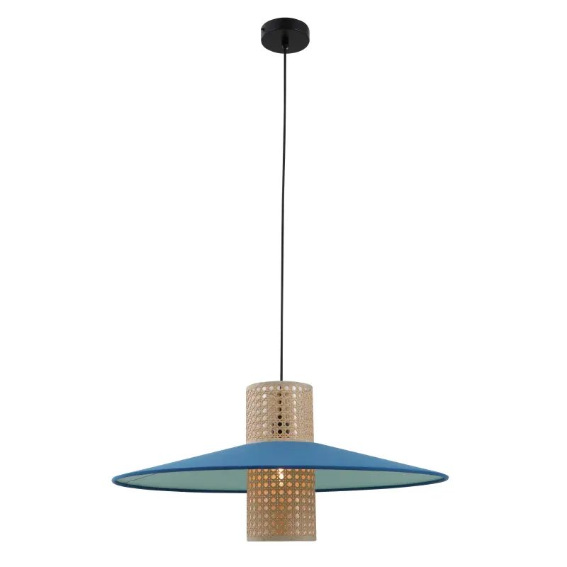 Luce a sospensione tessuta a forma di cappello