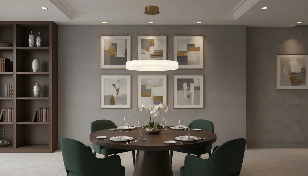 Strong Lighting 2026 modern alabaster ring LED chandelier