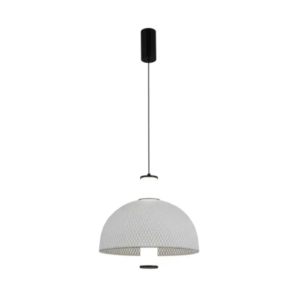 Lampada a sospensione a LED minimalista in rete di seta