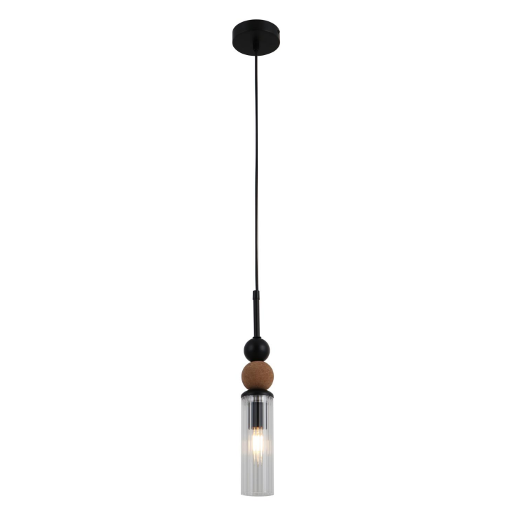Lampada a sospensione minimalista a sfera in legno