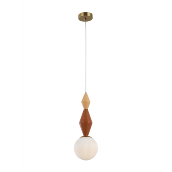 Ceramica moderna e luce a sospensione E14 in vetro