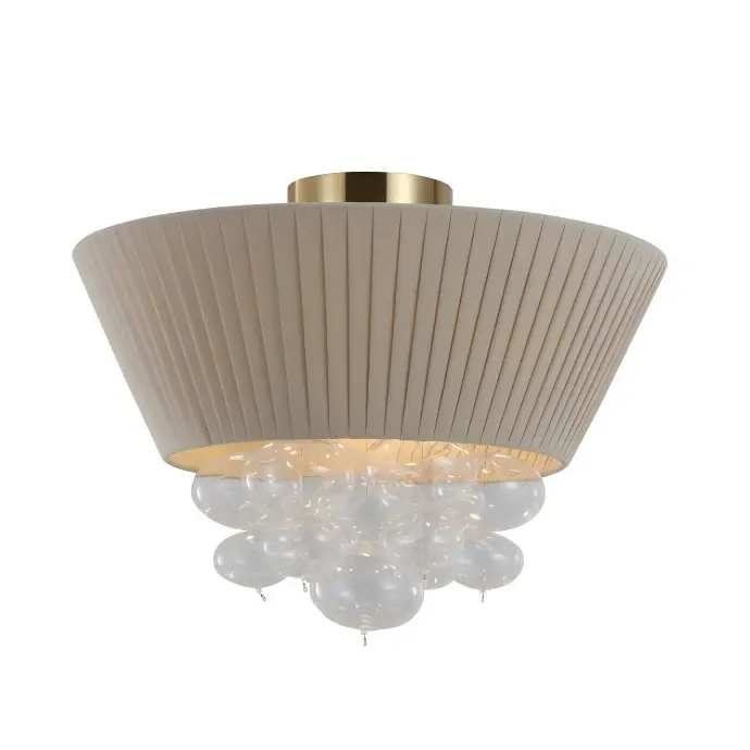 Lampada da soffitto a bolle in tessuto plissettato