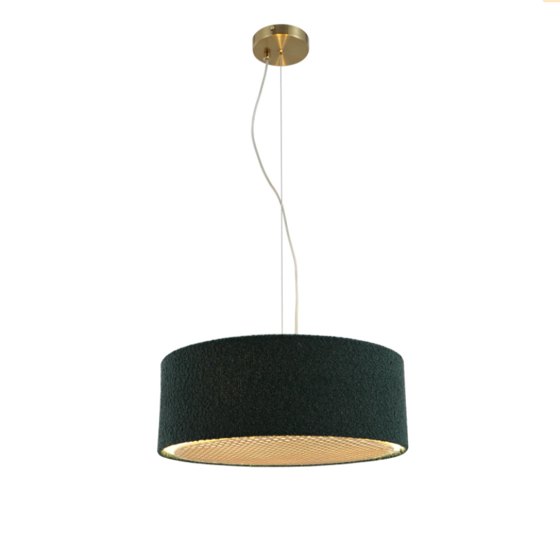 Lampada a sospensione in tessuto rattan
