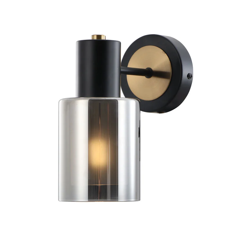 Lampada da parete sottile Smoky con doppi vetri